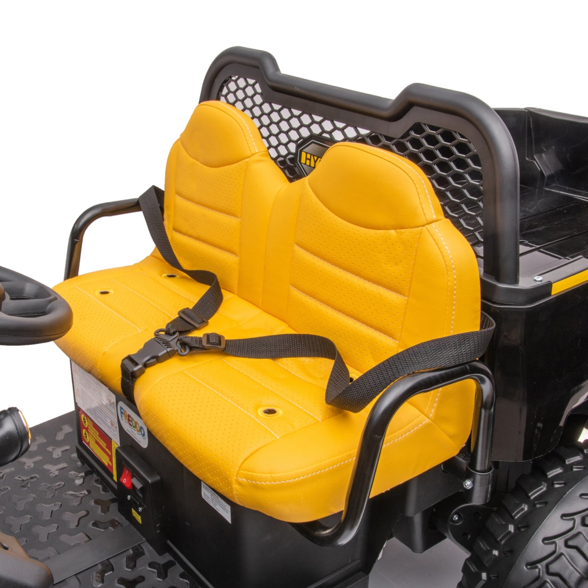 24V 6 Wheeler Tractor Trailer 2 Seater Ride-on with Dump Cart and Parental Remote