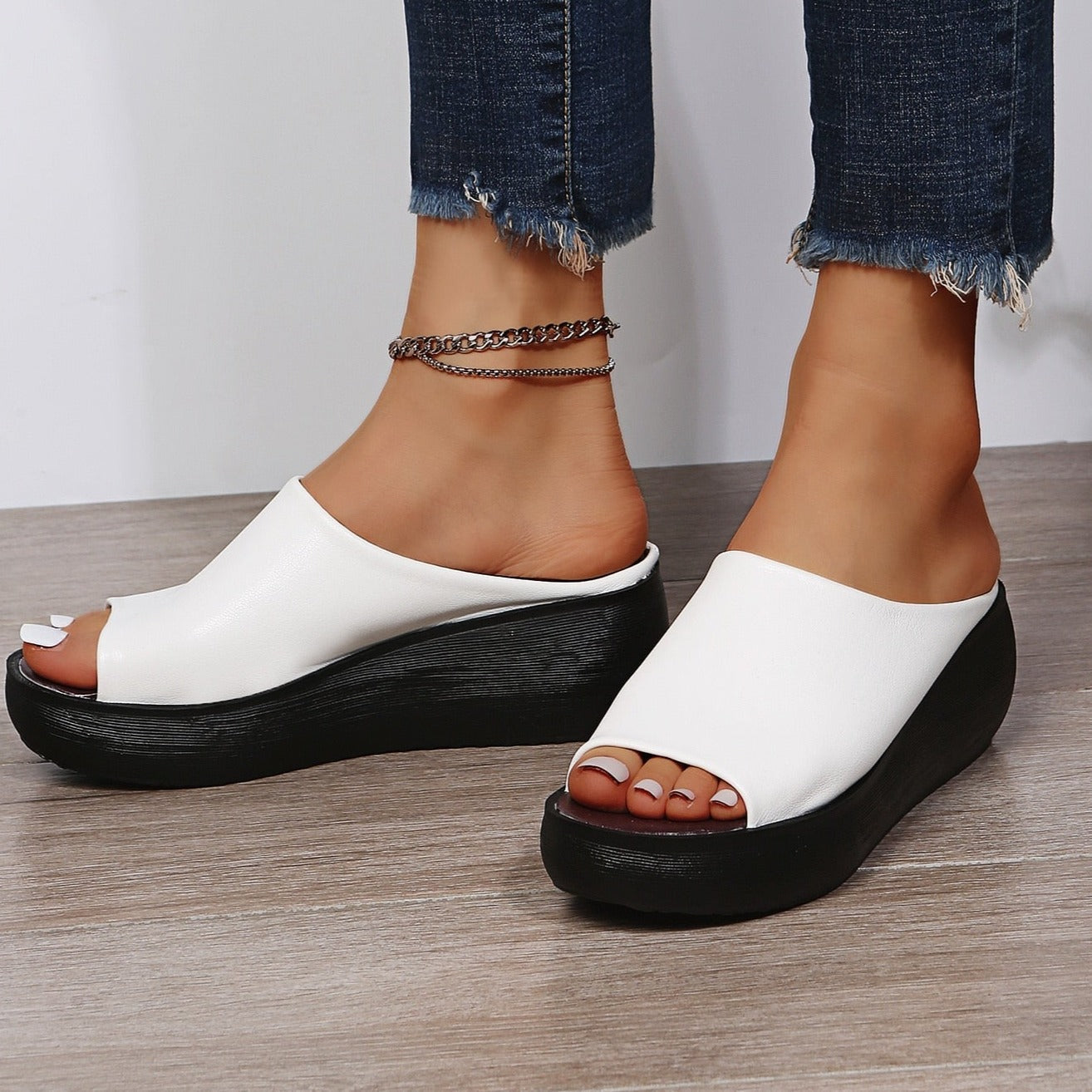 š„MOTHER'S DAY SALE-49% OFF-š”Ladies Leather Sole Slippers