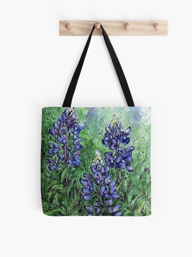 🙏💔Join us in praying for Texas.🙏Retro Texas Bluebonnet Print Canvas Bag