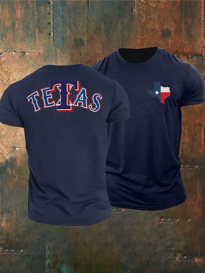 ๐๐Join us in praying for Texas.๐Men's Retro Texas Strong Print T-Shirt