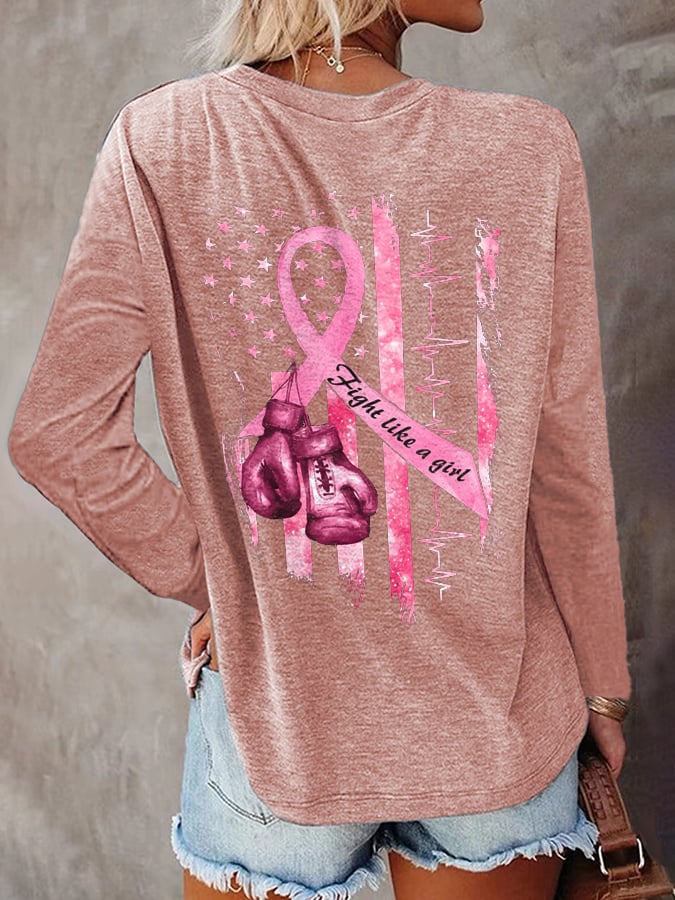 Women's Casual Printed Long Sleeve T-Shirt
