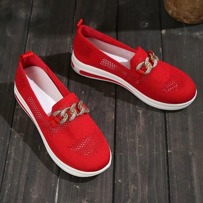 👍Last Day Promotion 80% OFF – 2023🌹 Women's Woven Breathable Orthopedic Wedge Sneakers