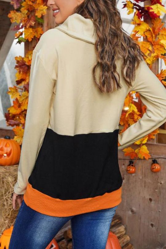 Long Sleeve Jack-O'-Lantern Graphic Sweatshirt