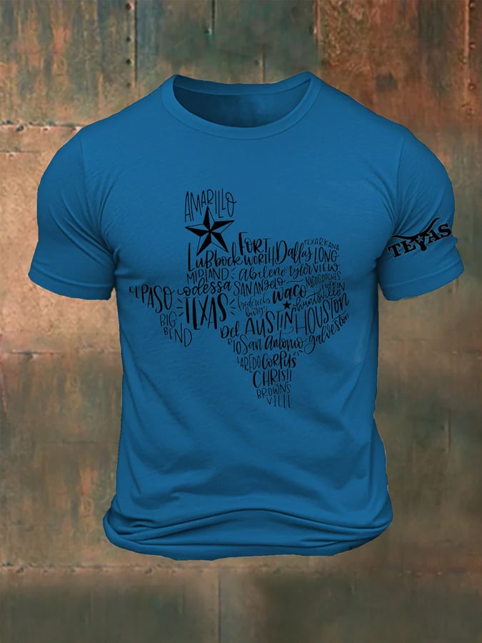 Men's Texas Strong Print T-Shirt