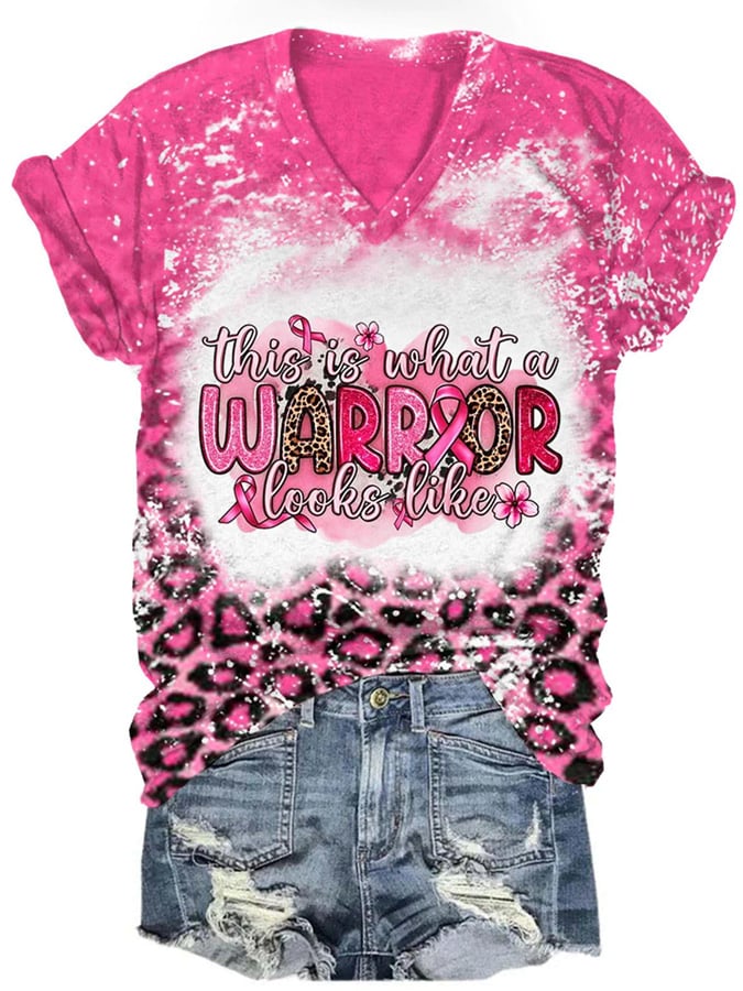 Women's This is What a Warrior Looks Like Leopard Print Casual Tee