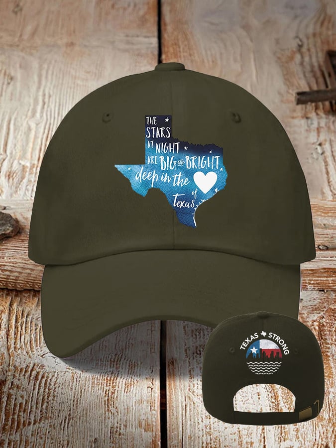 ๐๐Join us in praying for Texas.๐Retro Texas Strong The Stars At Night Are Big And Bright Deep In The Heart Of Texas Print Baseball Cap