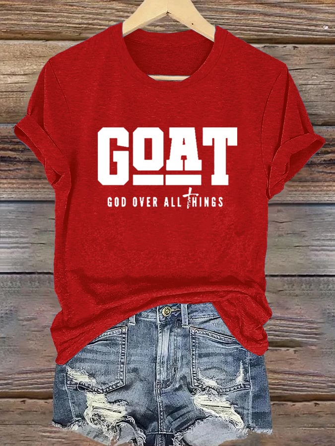 Women's God Over All Things Print Shirt