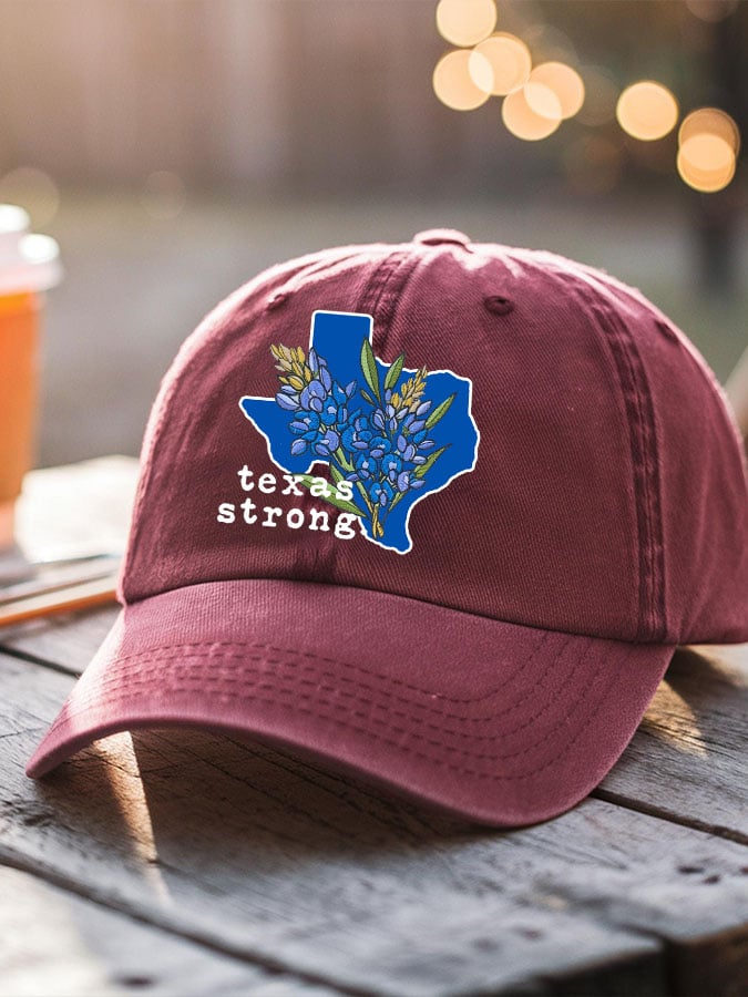🙏💔Join us in praying for Texas.🙏Unisex Texas Strong Bluebonnet Print Baseball Cap