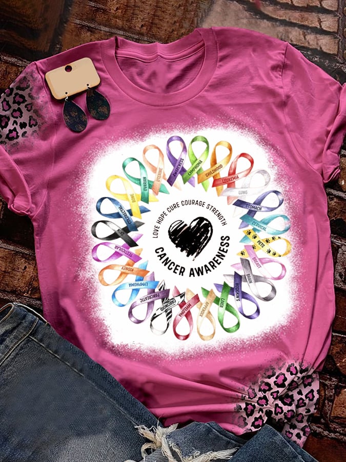 Women's Breast Cancer Awareness Crewneck T-Shirt