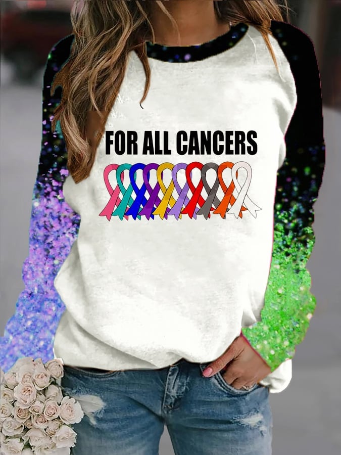 Breast Cancer Print Sweatshirt