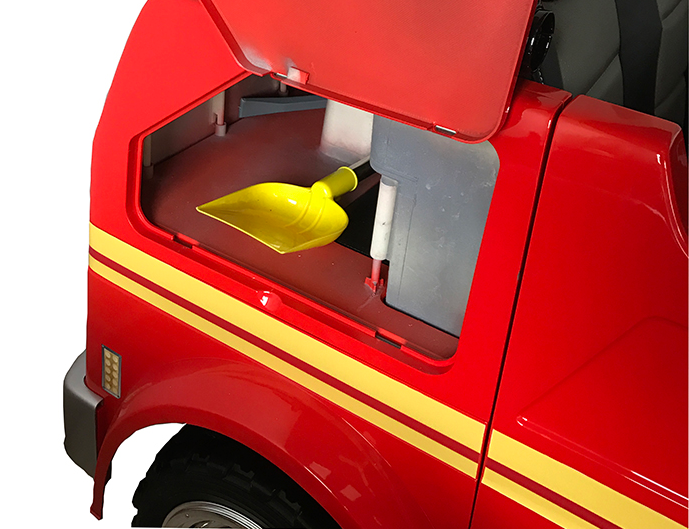 2 Seater Fire Truck Ride On Toy W/Wireless Control Working Water Shooting Hose Function PA System Red