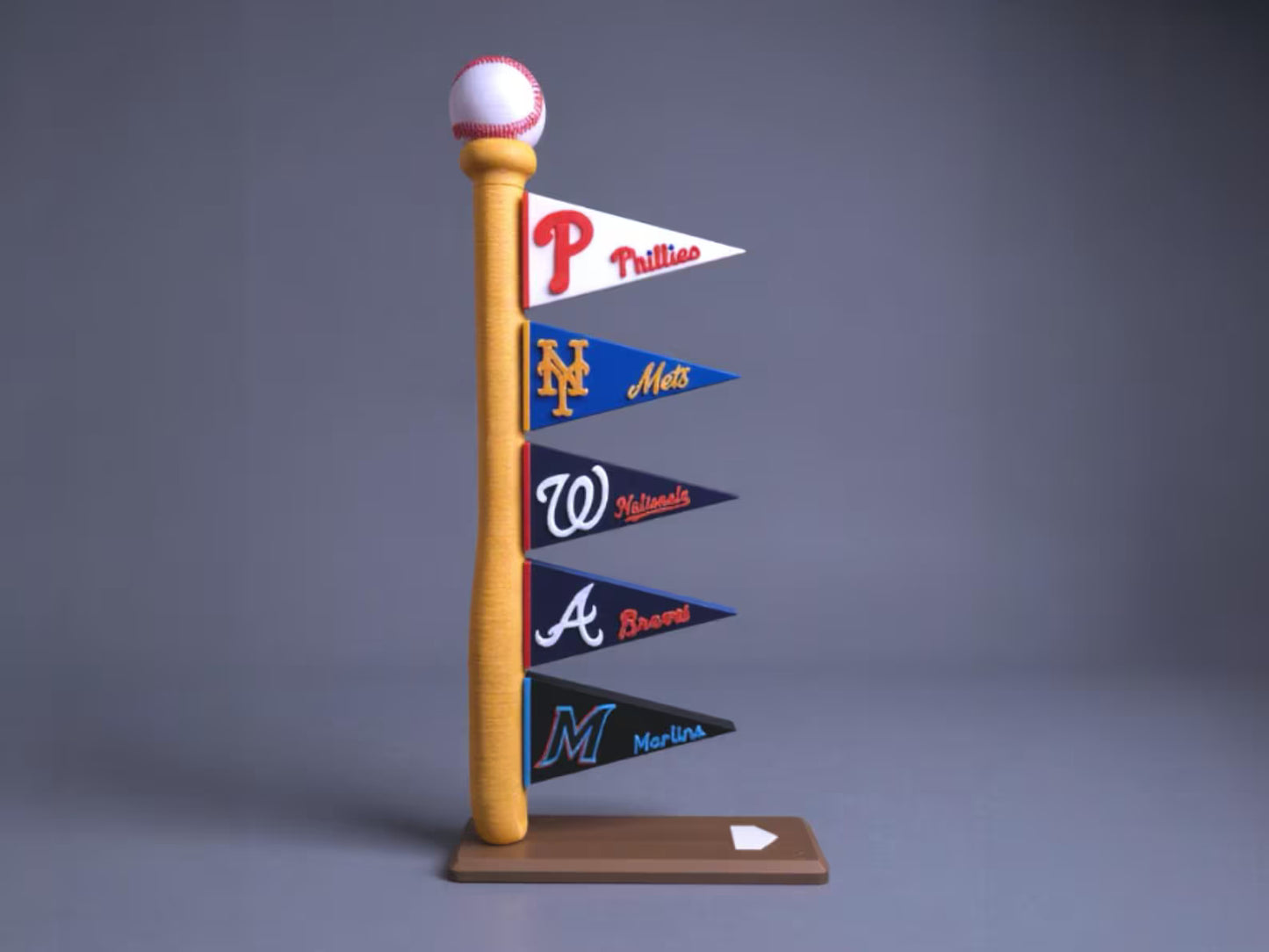 MLB indoor baseball flag display
