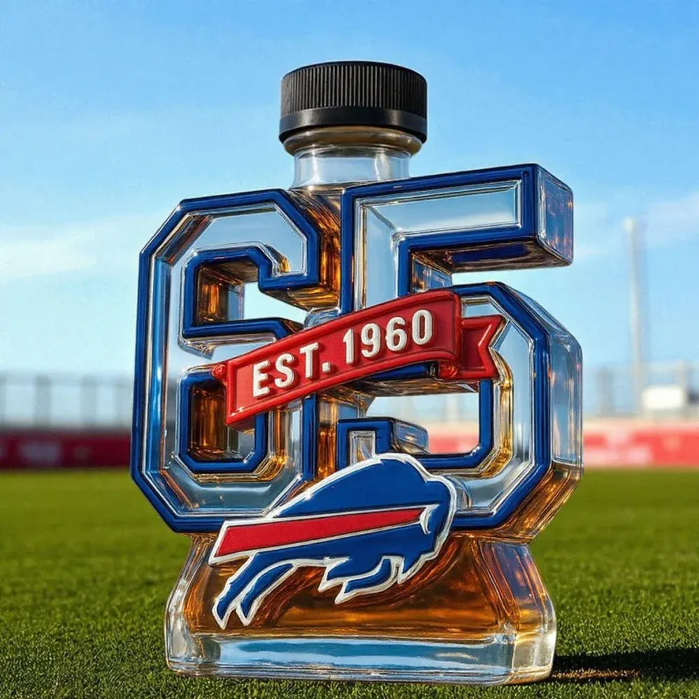 Buffalo Bills 65th Anniversary Limited Edition Whiskey Bottle