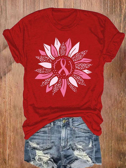 Women's Breast Cancer Awareness Crewneck T-Shirt