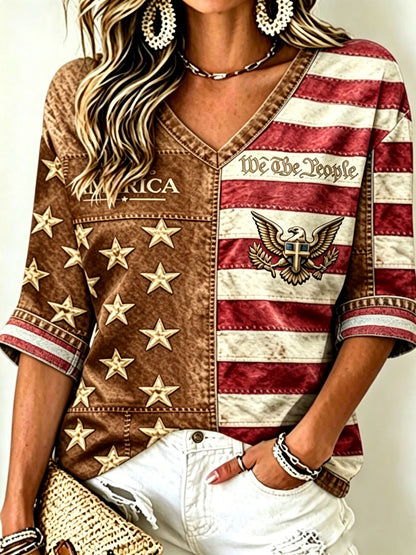 Women's 250Th Anniversary National Faith Print Shirt