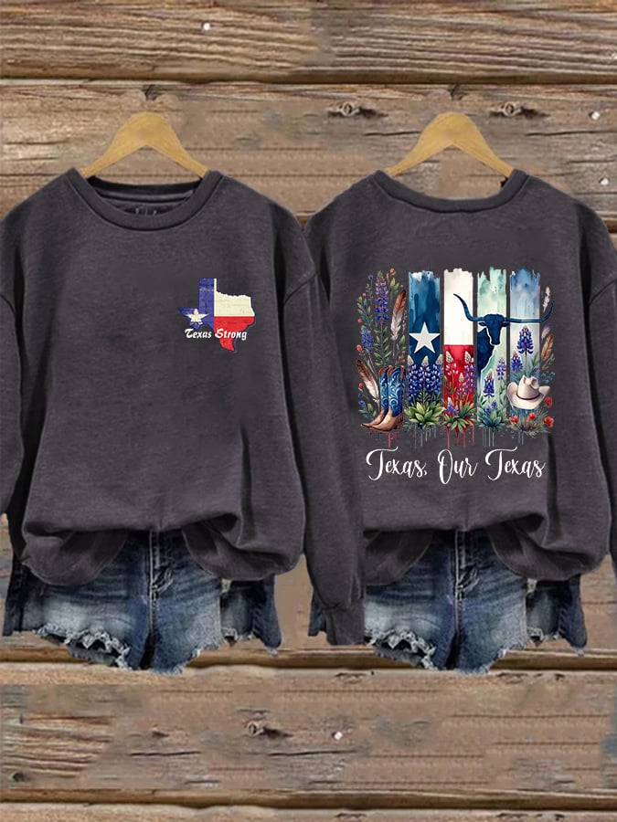 🙏💔Join us in praying for Texas.🙏Retro Texas Strong Texas Our Texas Print Sweatshirt