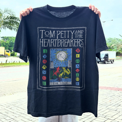 1989 Tom Petty & The Heartbreakers 'Strange Behavior Tour' Washed Black T-Shirt