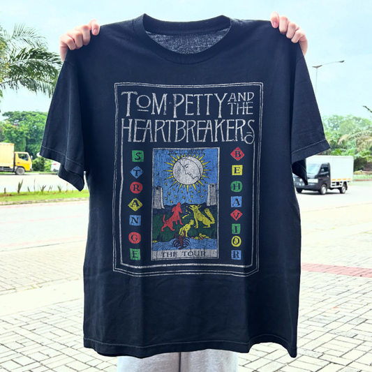 1989 Tom Petty & The Heartbreakers 'Strange Behavior Tour' Washed Black T-Shirt