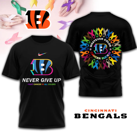 Cincinnati Bengals | Premium Fight Cancer In All Colors 3D Shirt TD