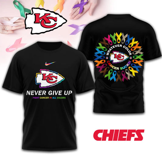 Kansas City Chiefs | Premium Fight Cancer In All Colors 3D Shirt TD