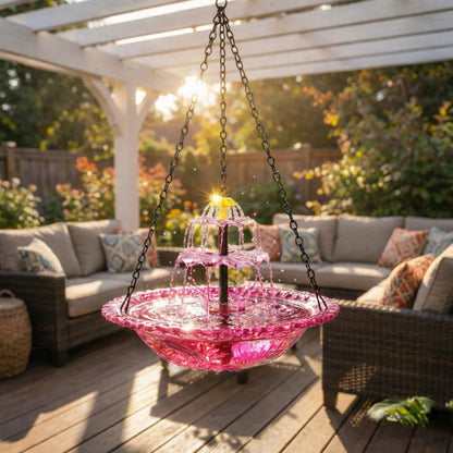 ✨Special Offer Today Only! 🐦 Solar Cascade Hanging Bird Bath Fountain