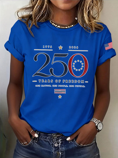 Women's 250 Years of Freedom Crew Neck T-Shirt
