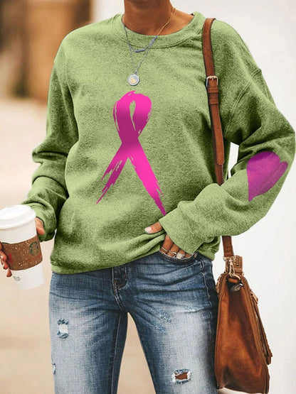 Women's Fans with Breast Cancer Care Month Casual Sweatshirt