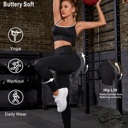 Women's leggings elegant sports yoga tight running pants high waist