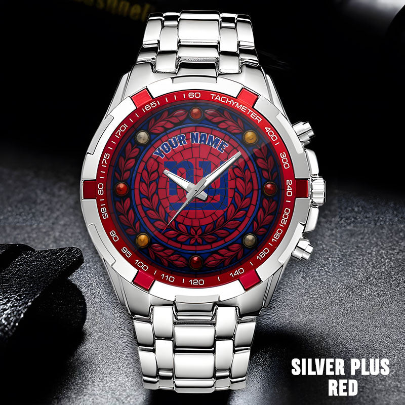 NFL Men Luxury Hand Watch All Colors Custom Any Name Gift For Fans