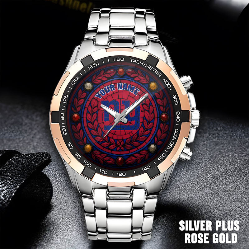 NFL Men Luxury Hand Watch All Colors Custom Any Name Gift For Fans