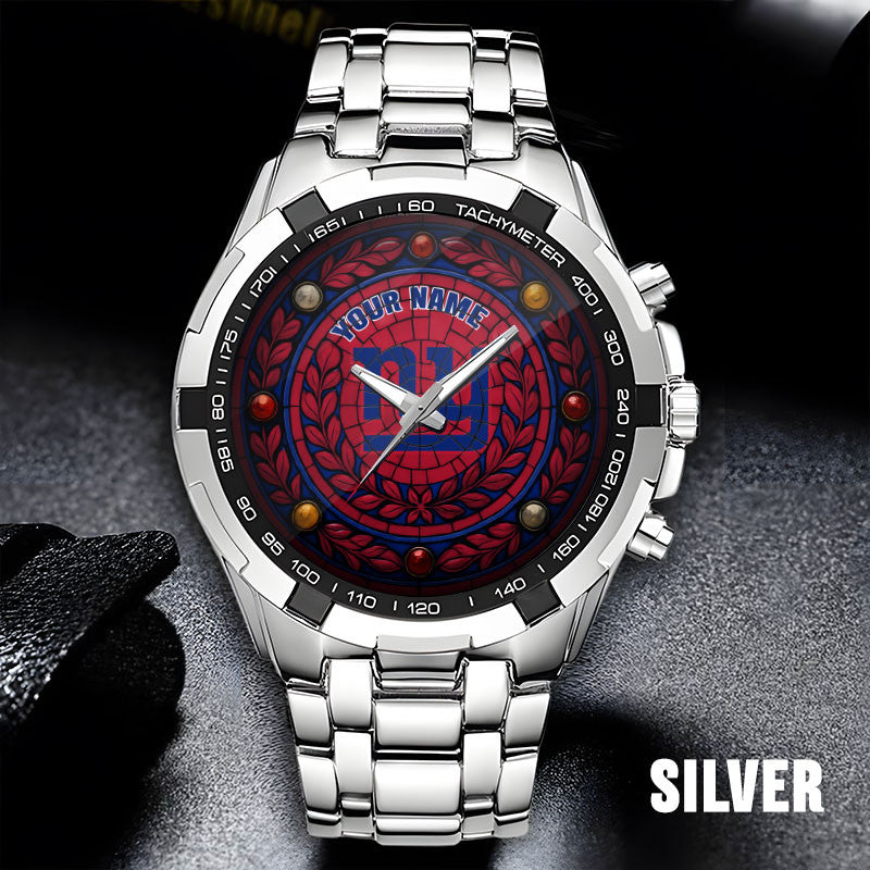 NFL Men Luxury Hand Watch All Colors Custom Any Name Gift For Fans