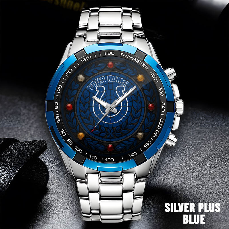 NFL Men Luxury Hand Watch All Colors Custom Any Name Gift For Fans