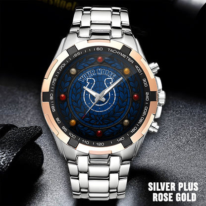 NFL Men Luxury Hand Watch All Colors Custom Any Name Gift For Fans