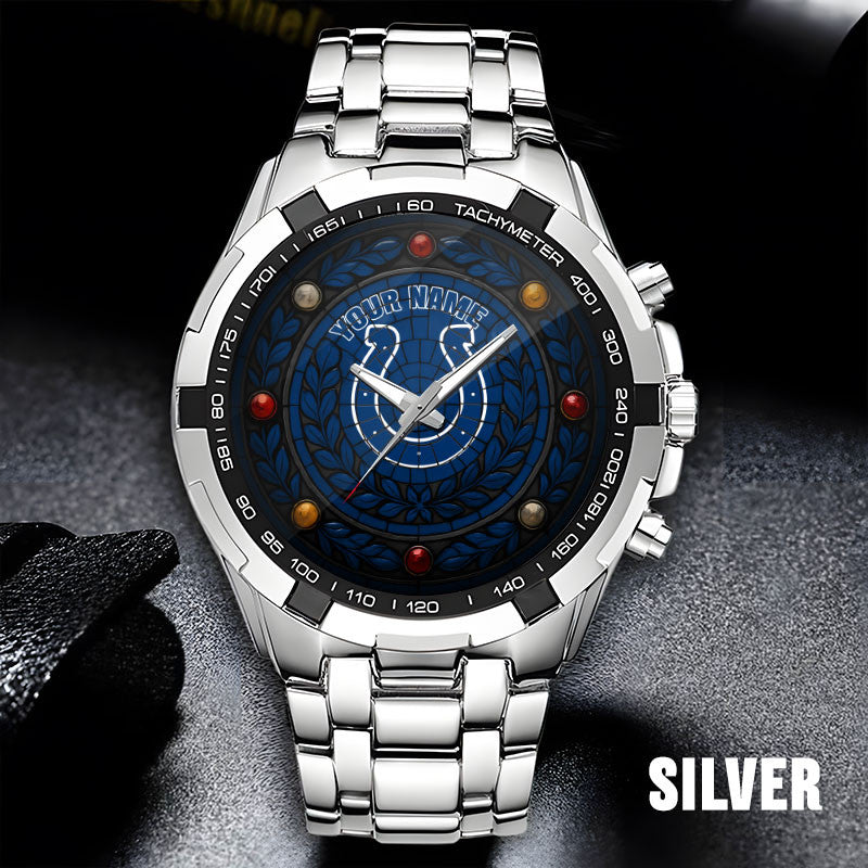NFL Men Luxury Hand Watch All Colors Custom Any Name Gift For Fans