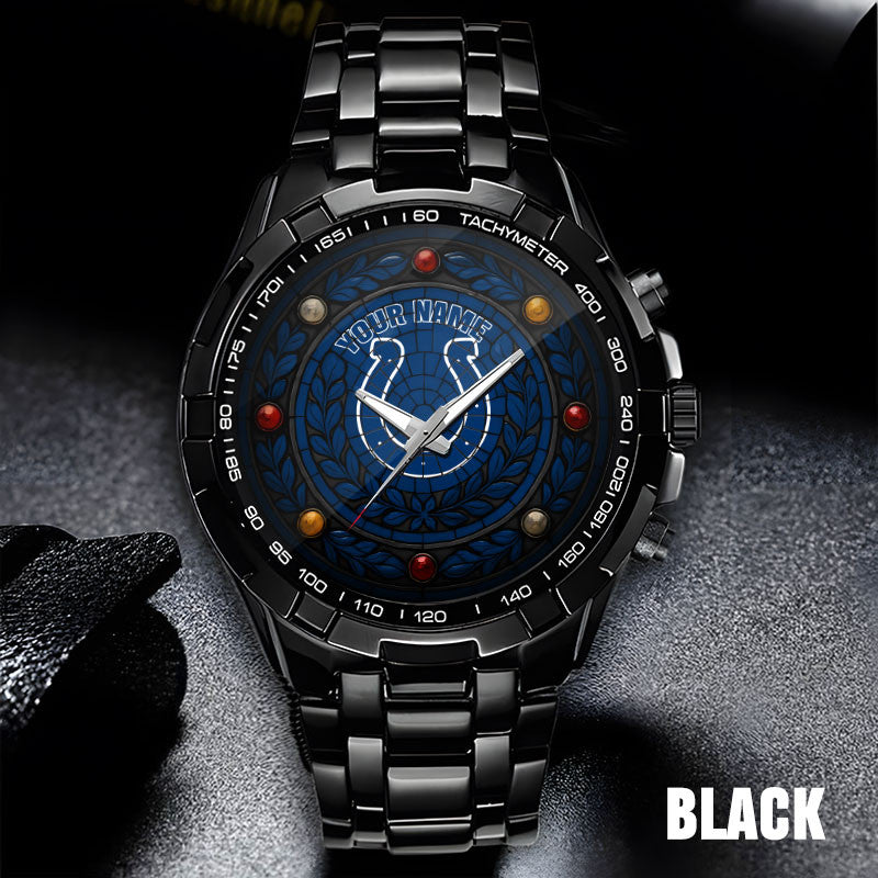 NFL Men Luxury Hand Watch All Colors Custom Any Name Gift For Fans