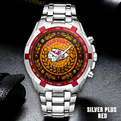 NFL Men Luxury Hand Watch All Colors Custom Any Name Gift For Fans
