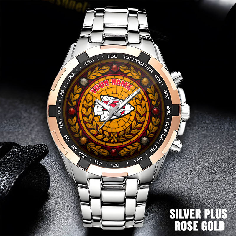 NFL Men Luxury Hand Watch All Colors Custom Any Name Gift For Fans