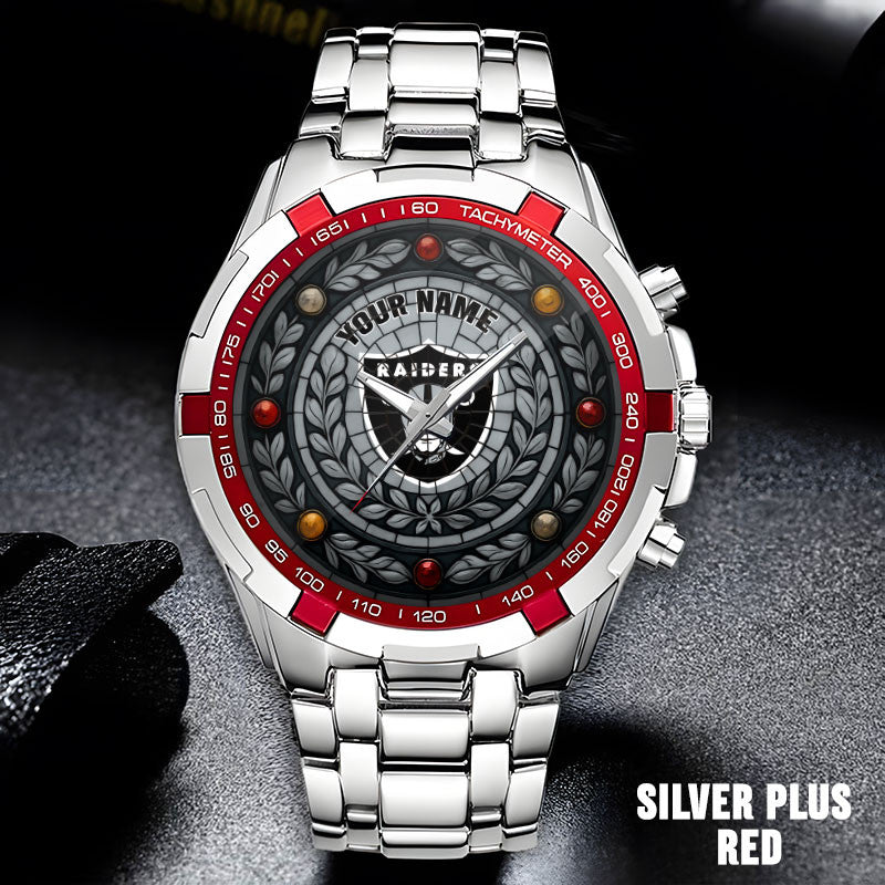 NFL Men Luxury Hand Watch All Colors Custom Any Name Gift For Fans