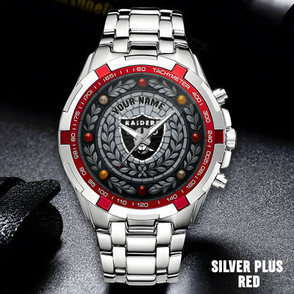 NFL Men Luxury Hand Watch All Colors Custom Any Name Gift For Fans