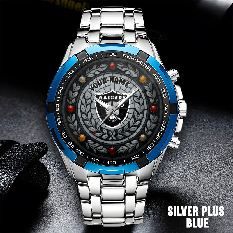 NFL Men Luxury Hand Watch All Colors Custom Any Name Gift For Fans