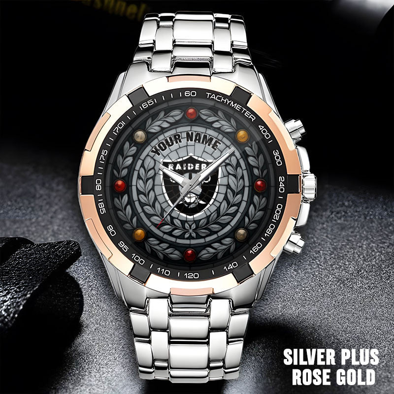 NFL Men Luxury Hand Watch All Colors Custom Any Name Gift For Fans