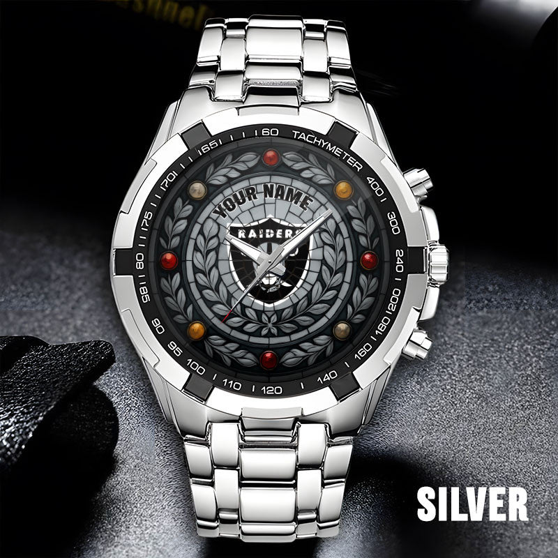 NFL Men Luxury Hand Watch All Colors Custom Any Name Gift For Fans