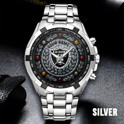 NFL Men Luxury Hand Watch All Colors Custom Any Name Gift For Fans