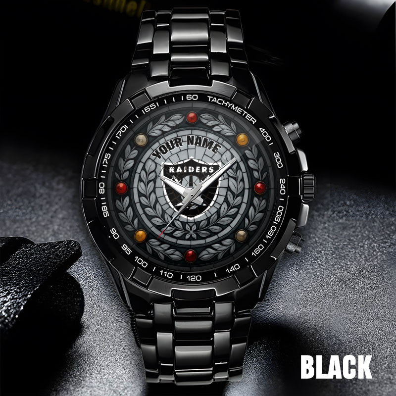 NFL Men Luxury Hand Watch All Colors Custom Any Name Gift For Fans