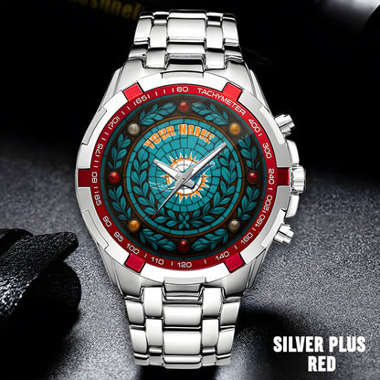 NFL Men Luxury Hand Watch All Colors Custom Any Name Gift For Fans