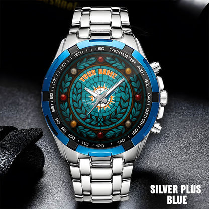 NFL Men Luxury Hand Watch All Colors Custom Any Name Gift For Fans