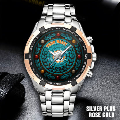 NFL Men Luxury Hand Watch All Colors Custom Any Name Gift For Fans