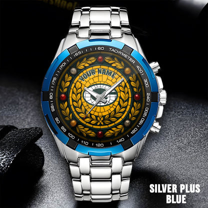 NFL Men Luxury Hand Watch All Colors Custom Any Name Gift For Fans