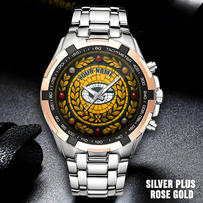 NFL Men Luxury Hand Watch All Colors Custom Any Name Gift For Fans