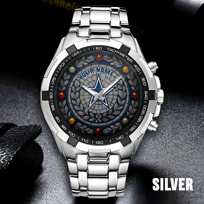 NFL Men Luxury Hand Watch All Colors Custom Any Name Gift For Fans